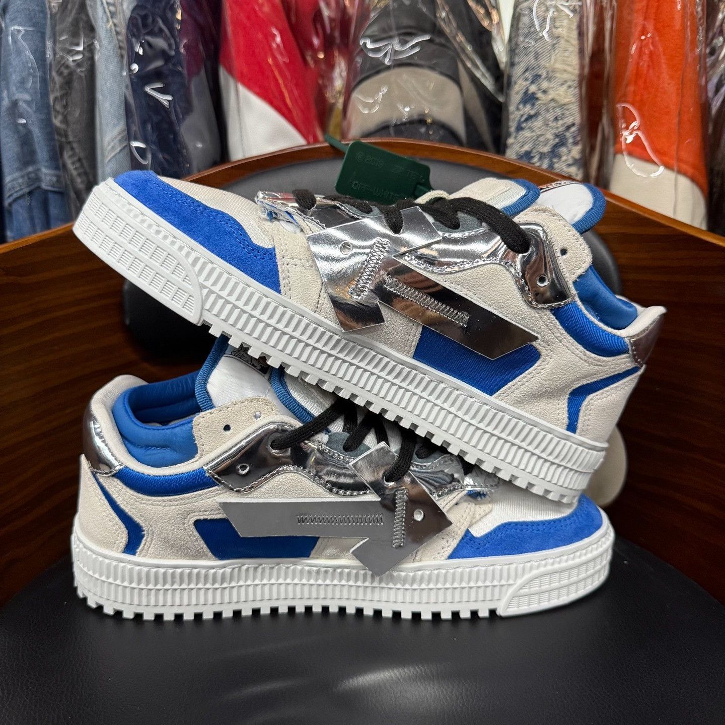 Off-White Off-White Blue Lowtop Sneakers 7.5 Men Size US 7.5 / EU 40-41 - 7 Thumbnail