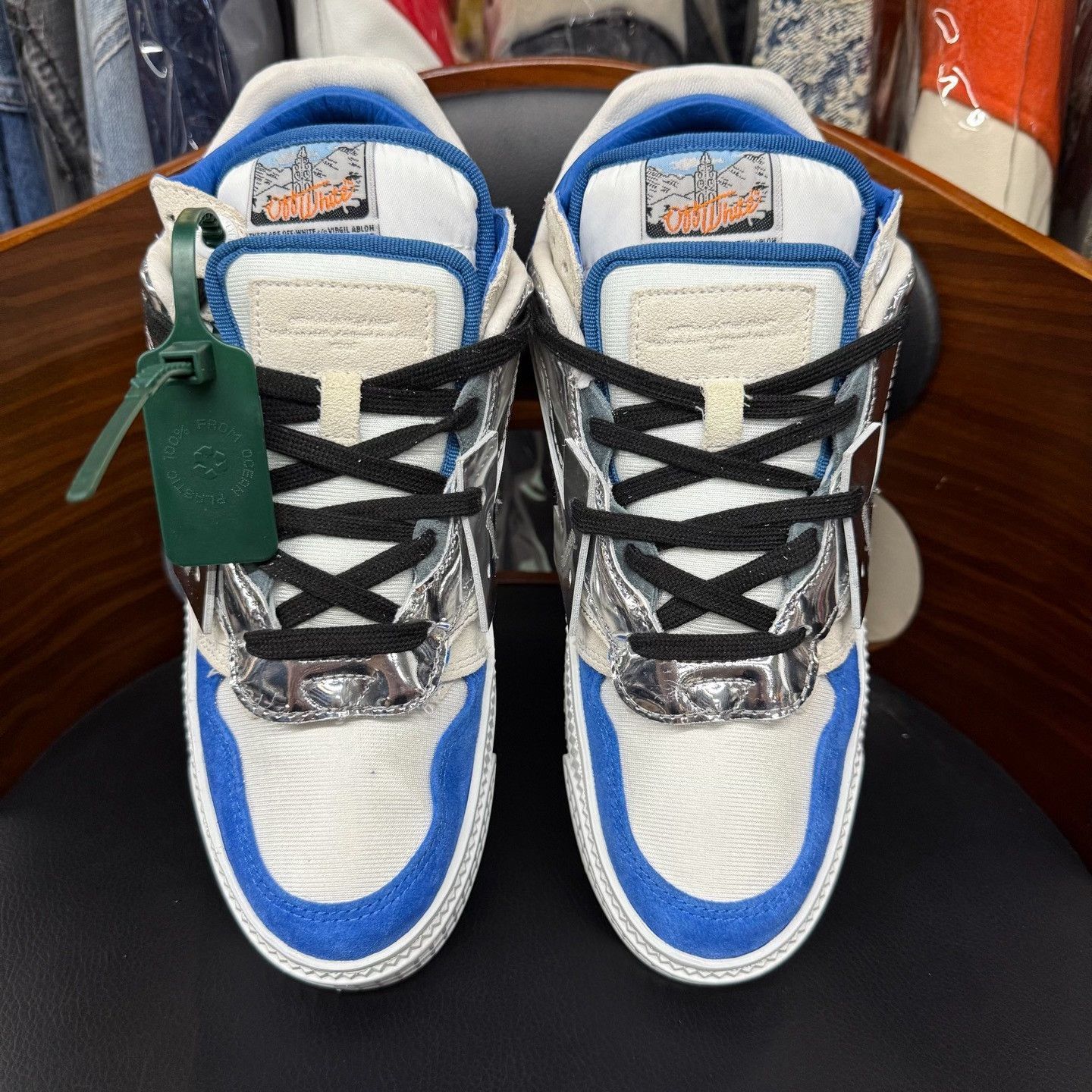 Off-White Off-White Blue Lowtop Sneakers 7.5 Men Size US 7.5 / EU 40-41 - 5 Thumbnail