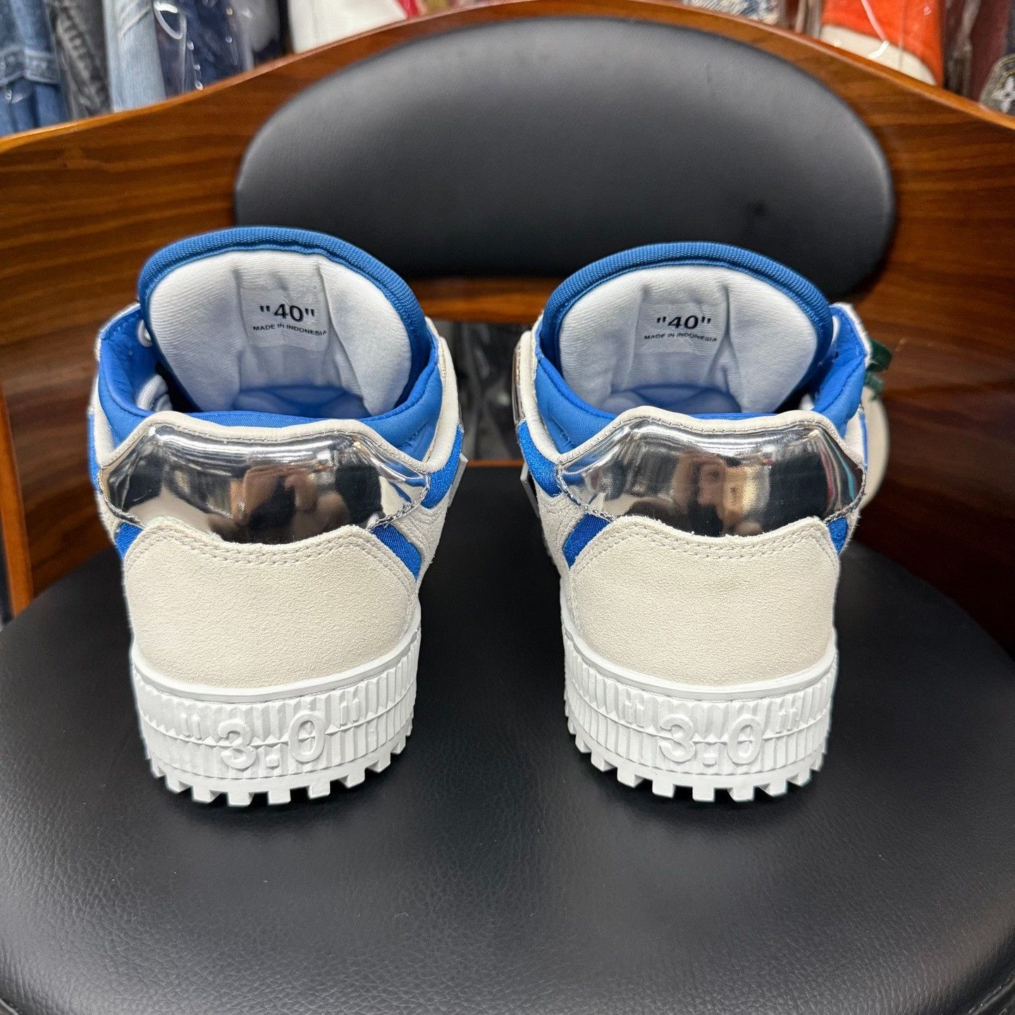 Off-White Off-White Blue Lowtop Sneakers 7.5 Men Size US 7.5 / EU 40-41 - 3 Thumbnail