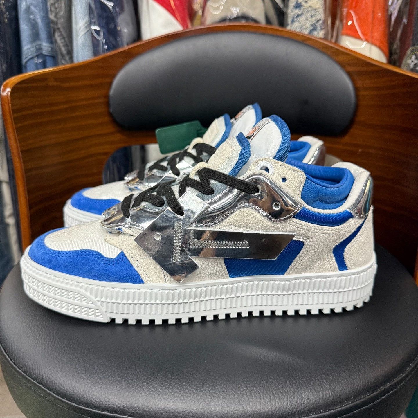 Off-White Off-White Blue Lowtop Sneakers 7.5 Men Size US 7.5 / EU 40-41 - 6 Thumbnail