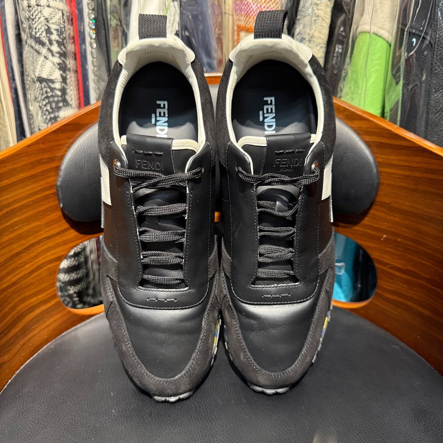 Fendi Fendi Patchwork Black Lowtop Sneakers 8.5 Men Size US 8.5 / EU 41-42 - 5 Thumbnail
