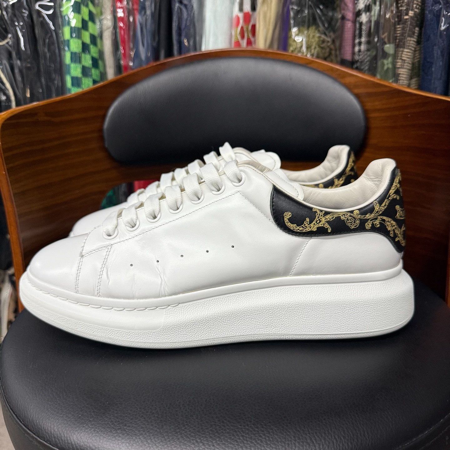 Alexander McQueen Limited Black Lowtop Sneakers 11 Men Size US 11 / EU 44 - 6 Thumbnail