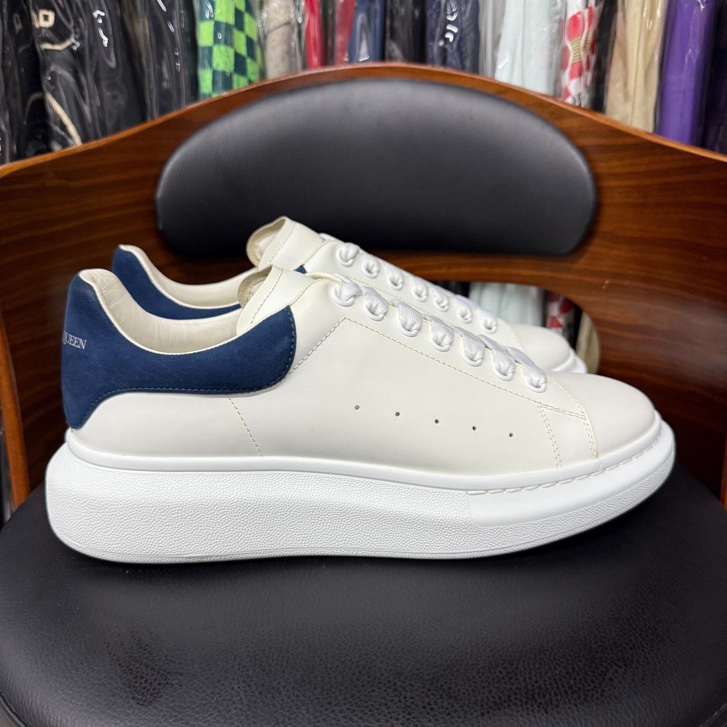 Alexander McQueen Blue Lowtop Sneakers 10 Men Size US 10 / EU 43 - 4 Thumbnail