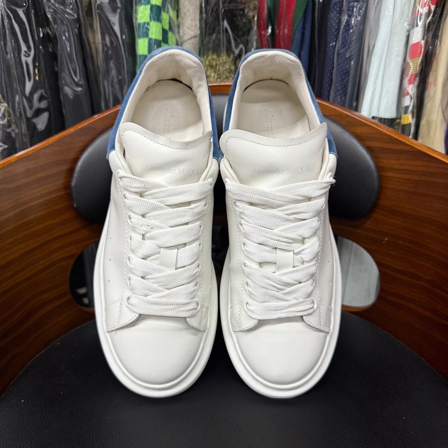 Alexander McQueen Blue Lowtop Sneakers 7.5 Men Size US 7.5 / EU 40-41 - 5 Thumbnail