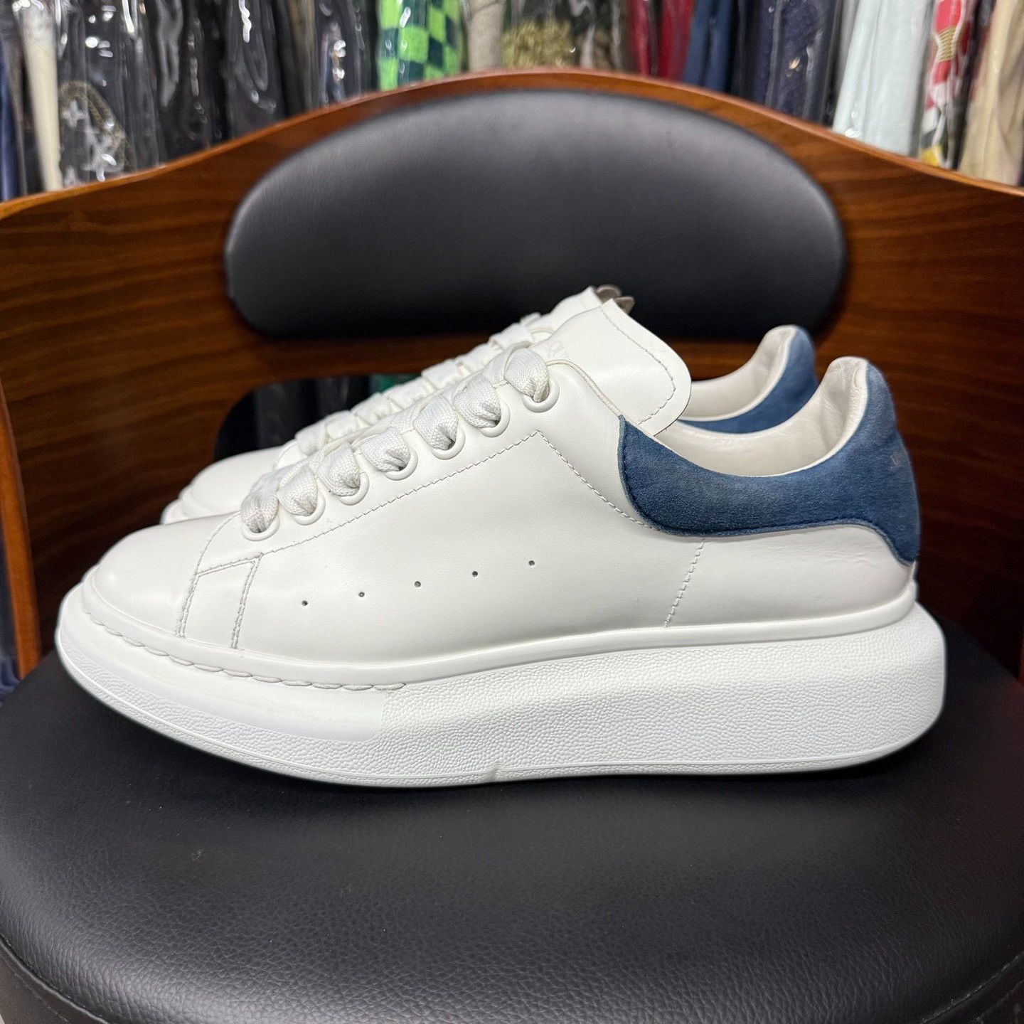 Alexander McQueen Blue Lowtop Sneakers 7.5 Men Size US 7.5 / EU 40-41 - 6 Thumbnail