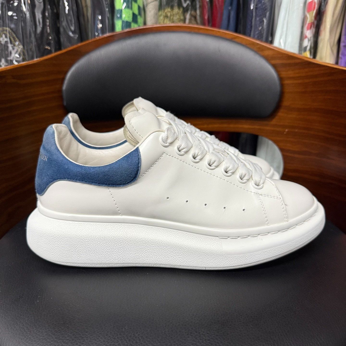 Alexander McQueen Blue Lowtop Sneakers 7.5 Men Size US 7.5 / EU 40-41 - 4 Thumbnail