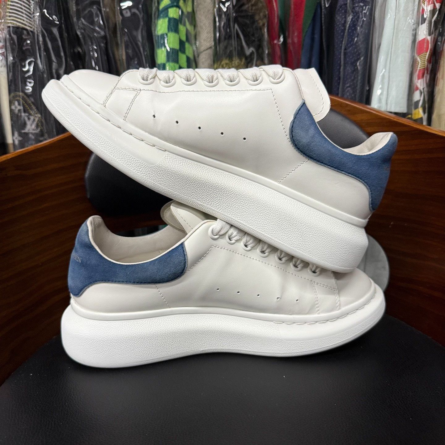 Alexander McQueen Blue Lowtop Sneakers 7.5 Men Size US 7.5 / EU 40-41 - 7 Thumbnail