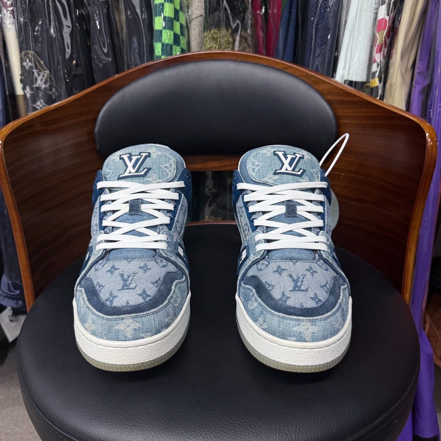 Louis Vuitton Louis Vuitton Training Denim Blue Lowtop Sneakers 9 Men Size US 9 / EU 42 - 2 Thumbnail