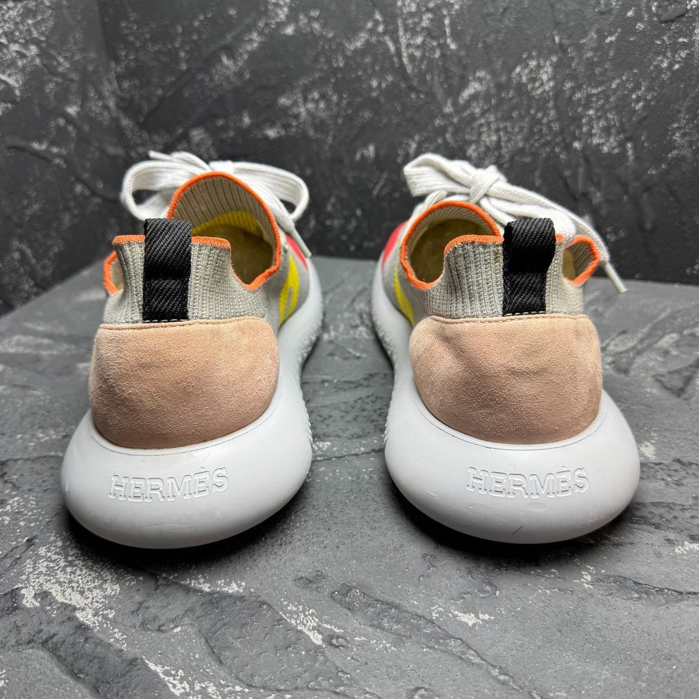 Hermes Hermes Knit Pink Lowtop Sneakers us_8-5 Women Size US 8.5 / IT 38.5 - 3 Thumbnail