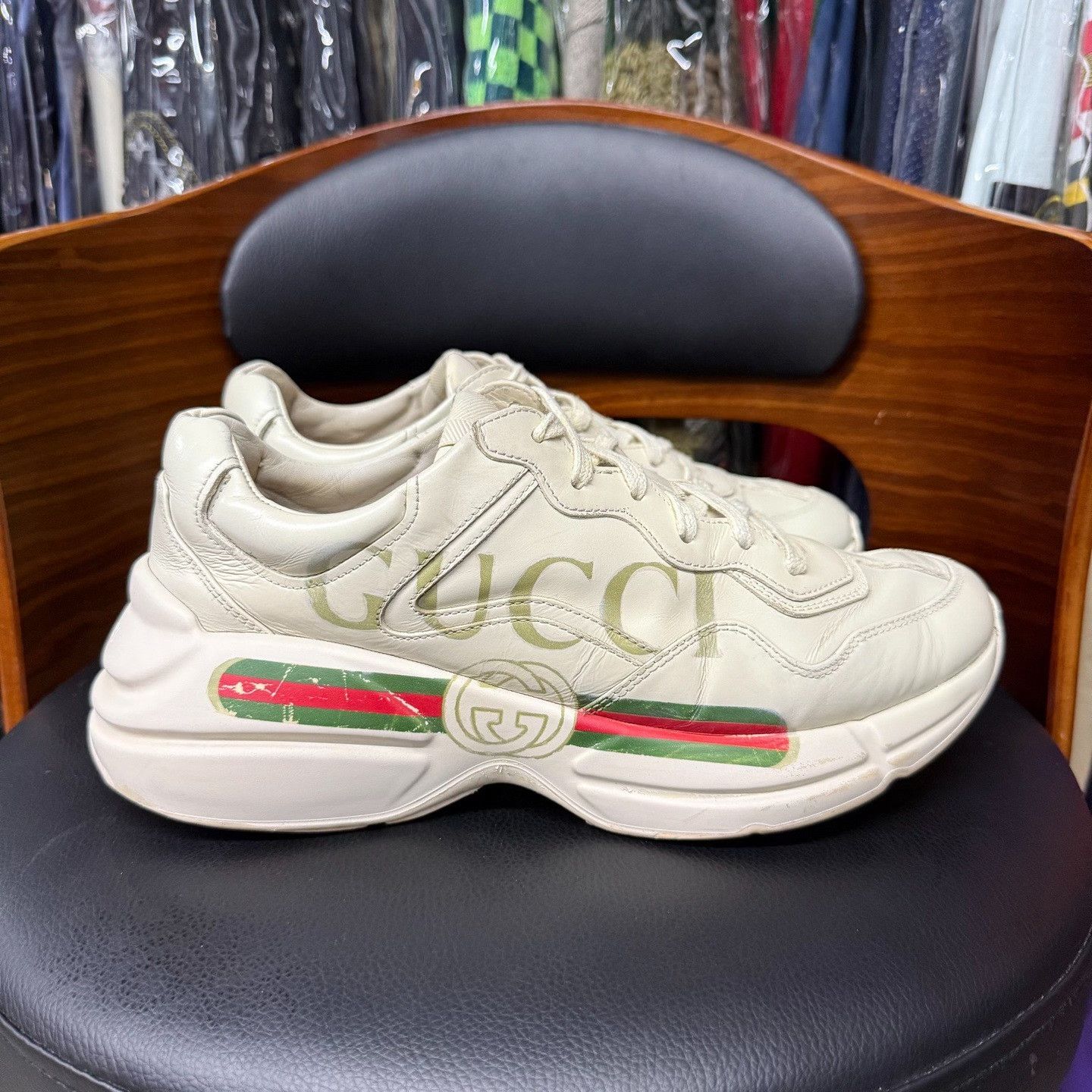 Gucci Gucci White Lowtop Sneakers 8.5 Men Size US 8.5 / EU 41-42 - 4 Thumbnail
