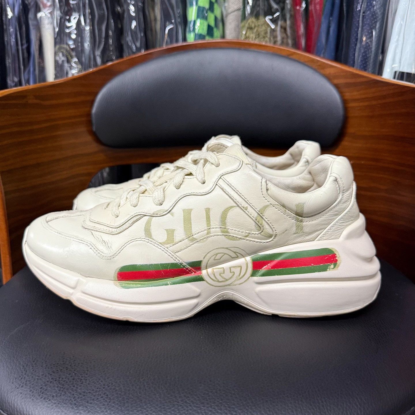 Gucci Gucci White Lowtop Sneakers 8.5 Men Size US 8.5 / EU 41-42 - 6 Thumbnail