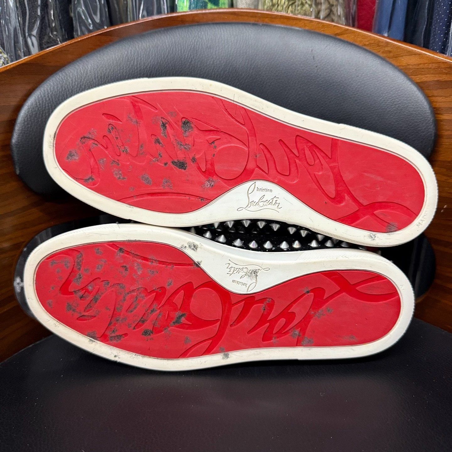 Christian Louboutin Christian Louboutin Velvet Red Lowtop Sneakers us_6-5 Women Size US 6.5 / IT 36.5 - 9 Thumbnail