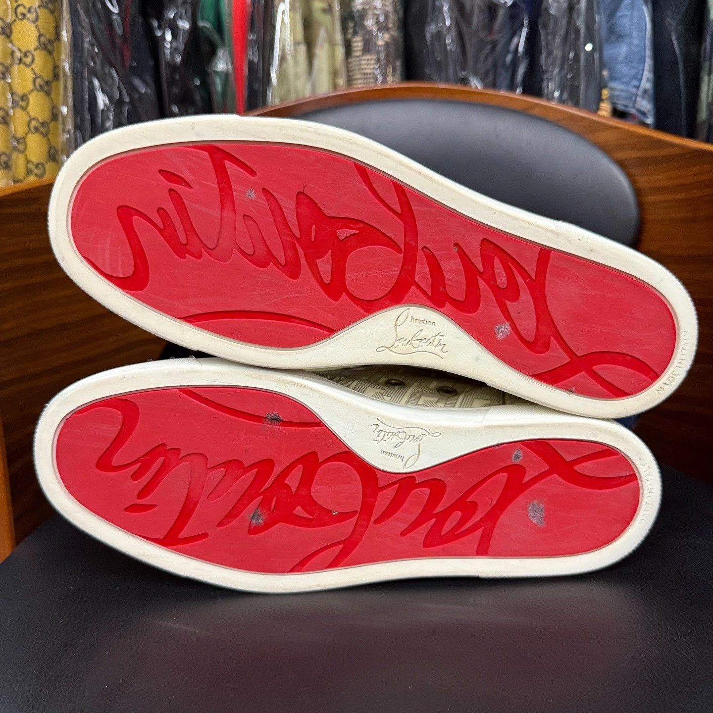 Christian Louboutin Christian Louboutin Gold Hitop Sneakers 6.5 Men Size US 6.5 / EU 39-40 - 9 Thumbnail