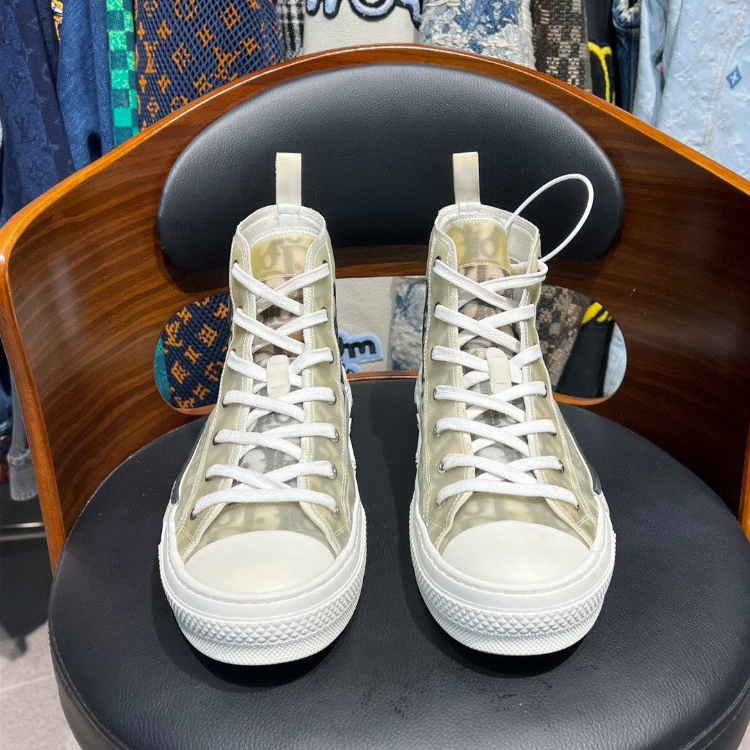 Dior Dior White Hitop Sneakers 9 Men Size US 9 / EU 42 - 2 Thumbnail