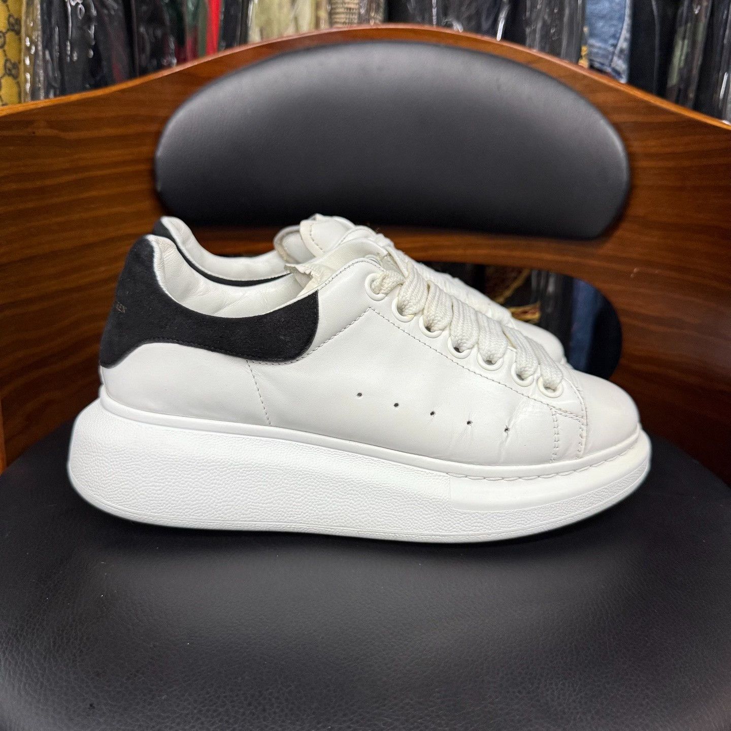 Alexander McQueen Black Lowtop Sneakers us_6-5 Women Size US 6.5 / IT 36.5 - 4 Thumbnail