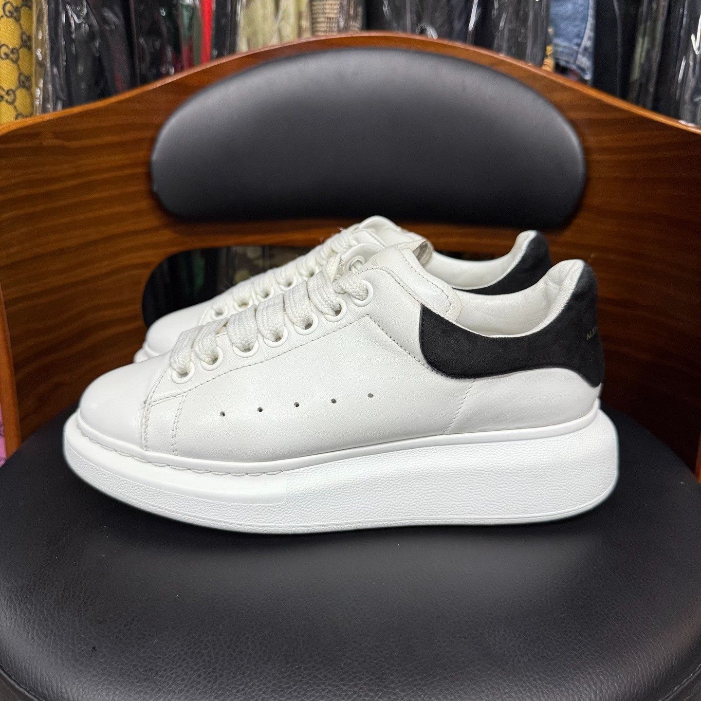 Alexander McQueen Black Lowtop Sneakers us_6-5 Women Size US 6.5 / IT 36.5 - 6 Thumbnail