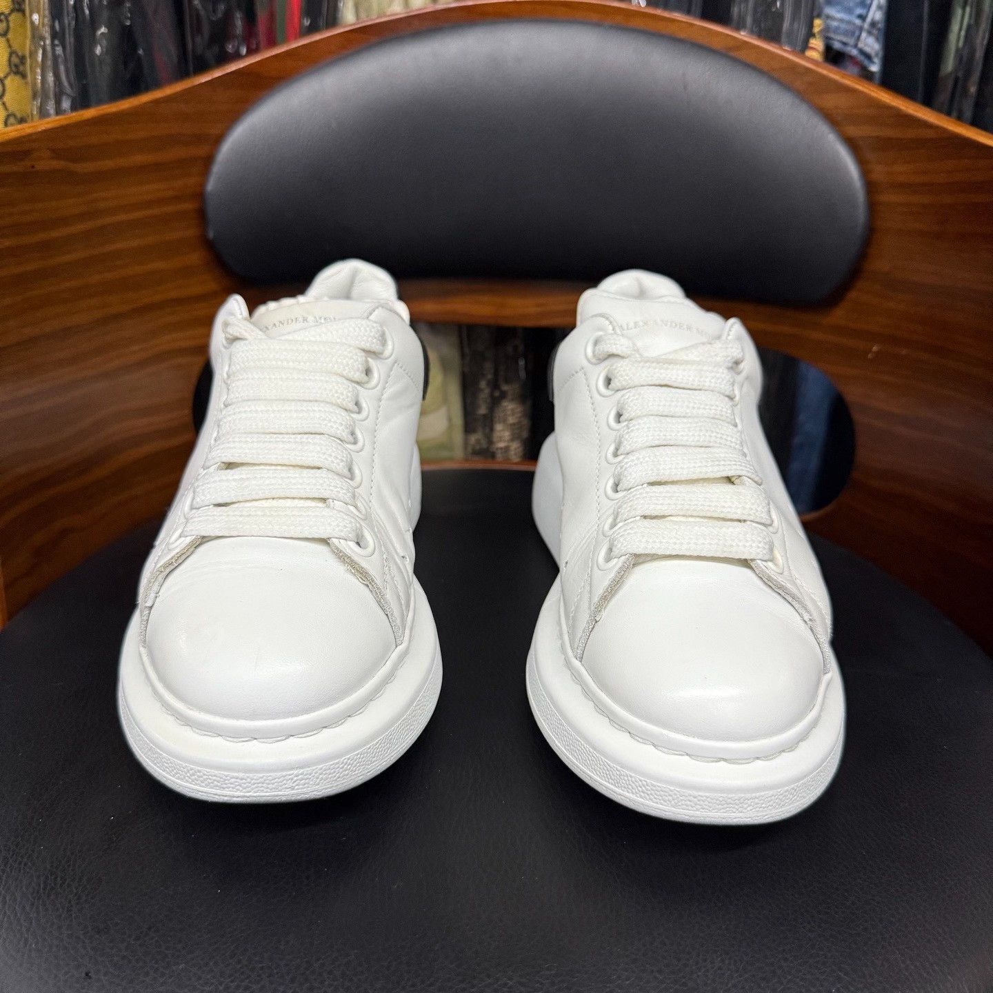 Alexander McQueen Black Lowtop Sneakers us_6-5 Women Size US 6.5 / IT 36.5 - 2 Thumbnail