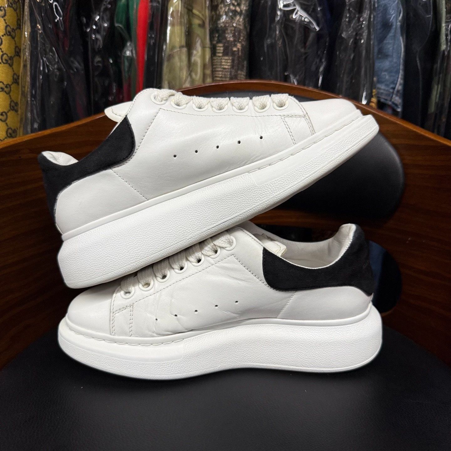 Alexander McQueen Black Lowtop Sneakers us_6-5 Women Size US 6.5 / IT 36.5 - 7 Thumbnail