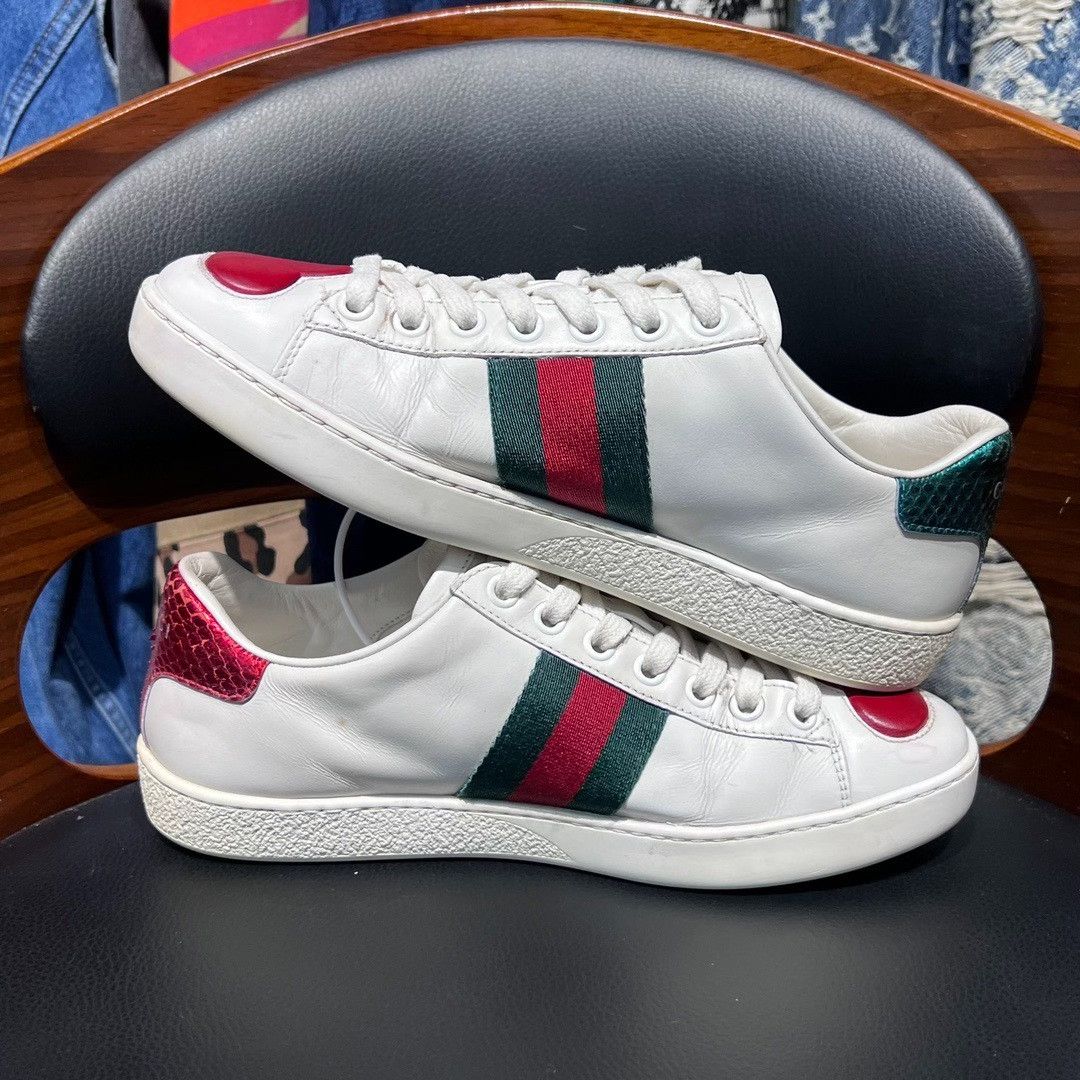 Gucci Gucci White Lowtop Sneakers us_5 Women Size US 5 / IT 35 - 7 Thumbnail