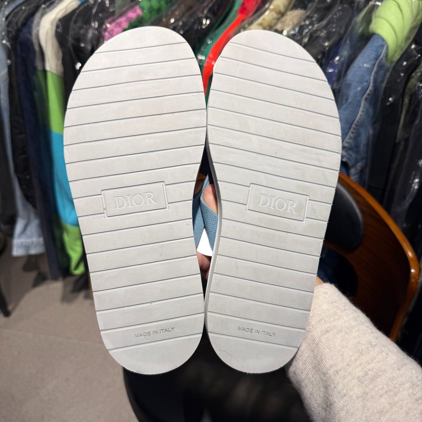 Dior Dior Collab Blue Sandals 8.5 Men Size US 8.5 / EU 41-42 - 9 Thumbnail