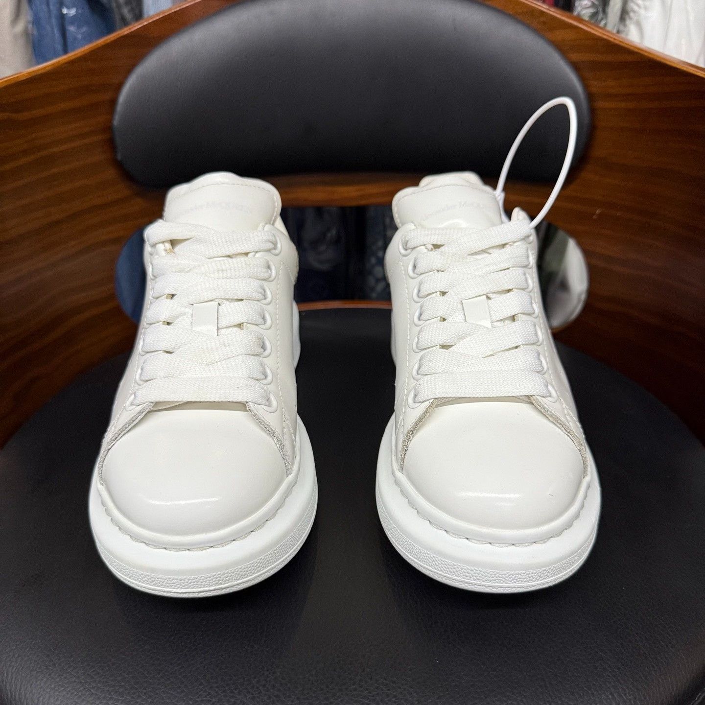 Alexander McQueen White Lowtop Sneakers us_6-5 Women Size US 6.5 / IT 36.5 - 2 Thumbnail