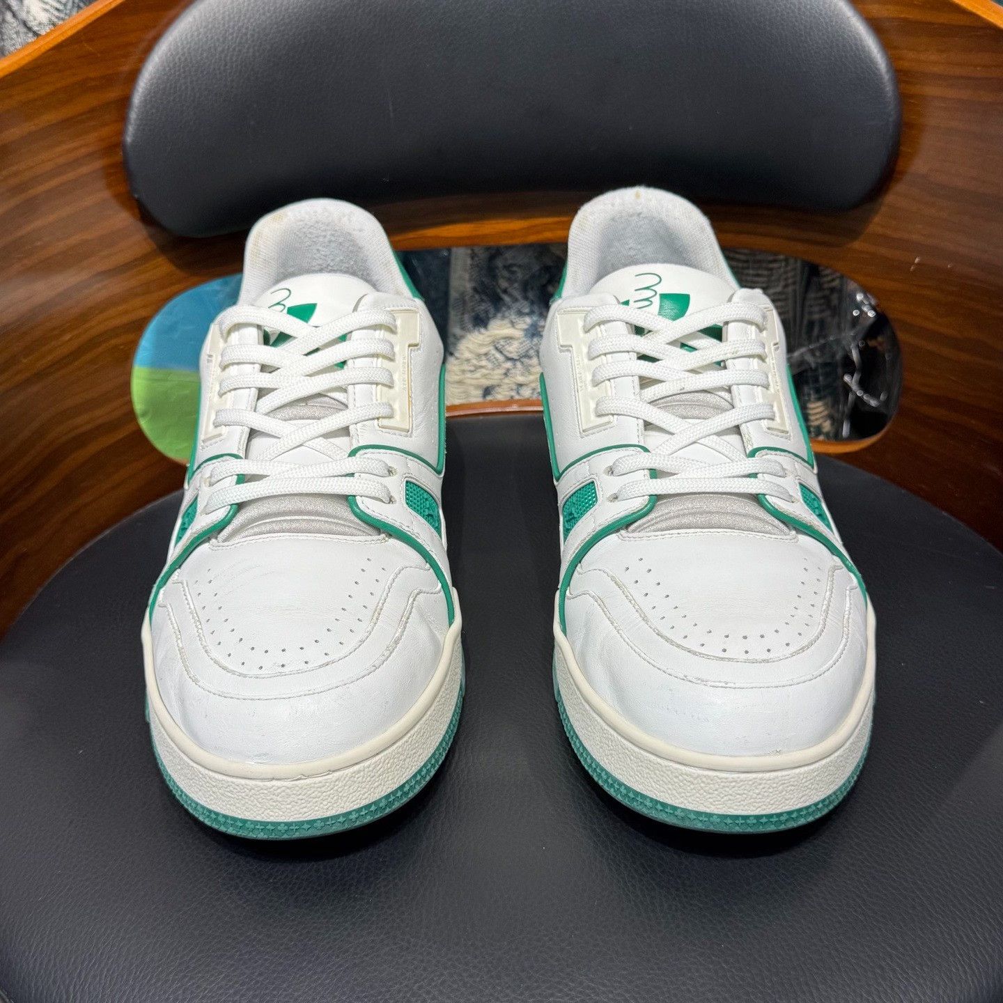 Louis Vuitton Louis Vuitton Training Green Lowtop Sneakers 9 Men Size US 9 / EU 42 - 2 Thumbnail