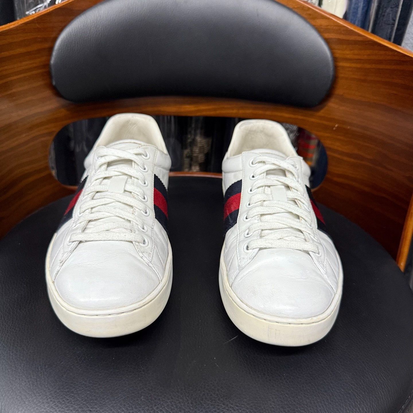 Gucci Gucci Animal Print White Lowtop Sneakers 8.5 Men Size US 8.5 / EU 41-42 - 2 Thumbnail