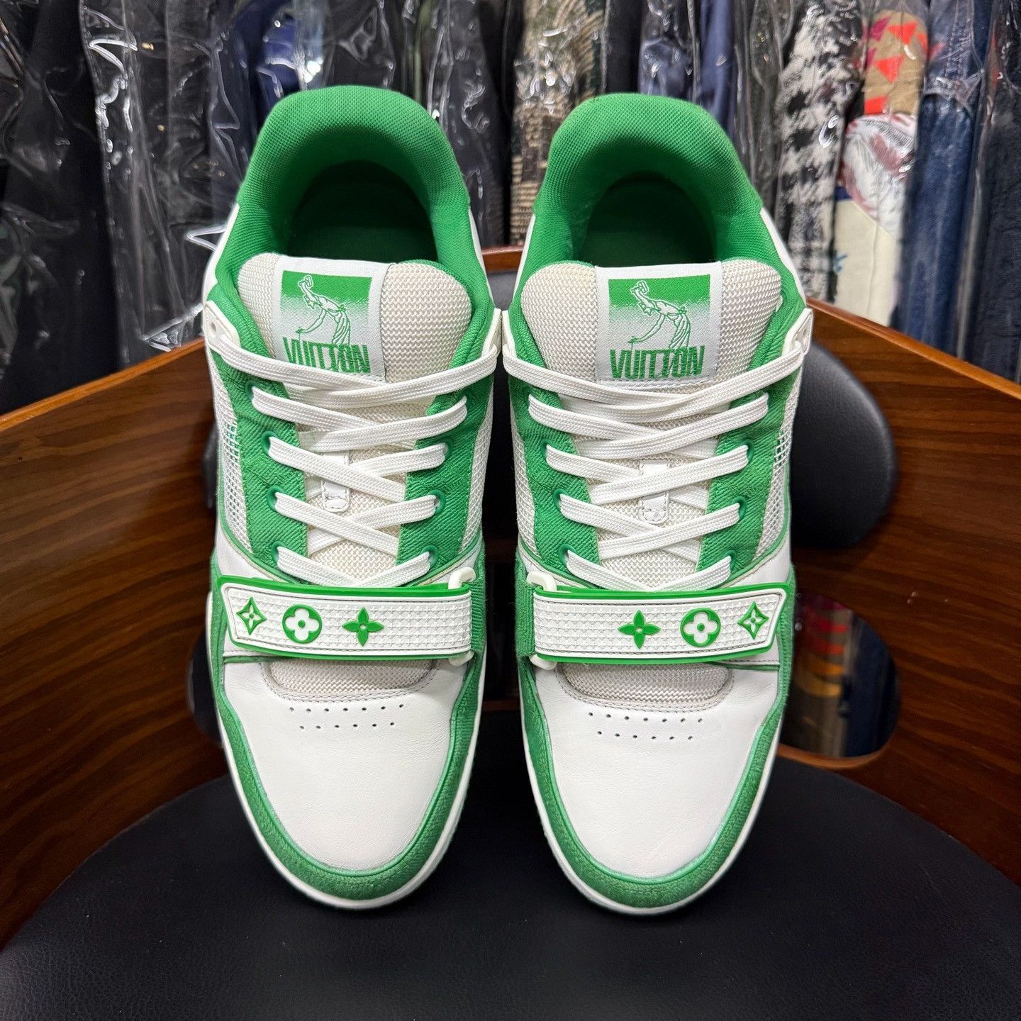 Louis Vuitton Louis Vuitton Training Denim Green Lowtop Sneakers 10 Men Size US 10 / EU 43 - 5 Thumbnail