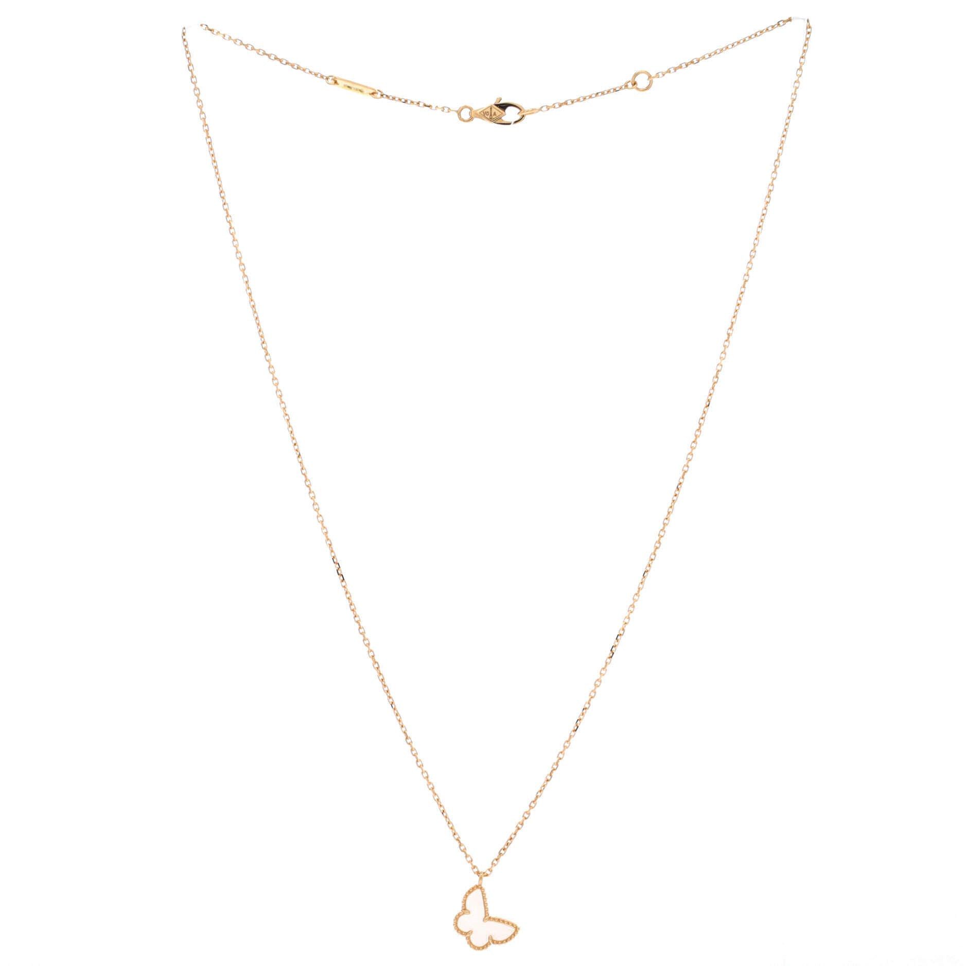 Van Cleef & Arpels Sweet Alhambra Butterfly Pendant Necklace Size ONE SIZE - 3 Thumbnail