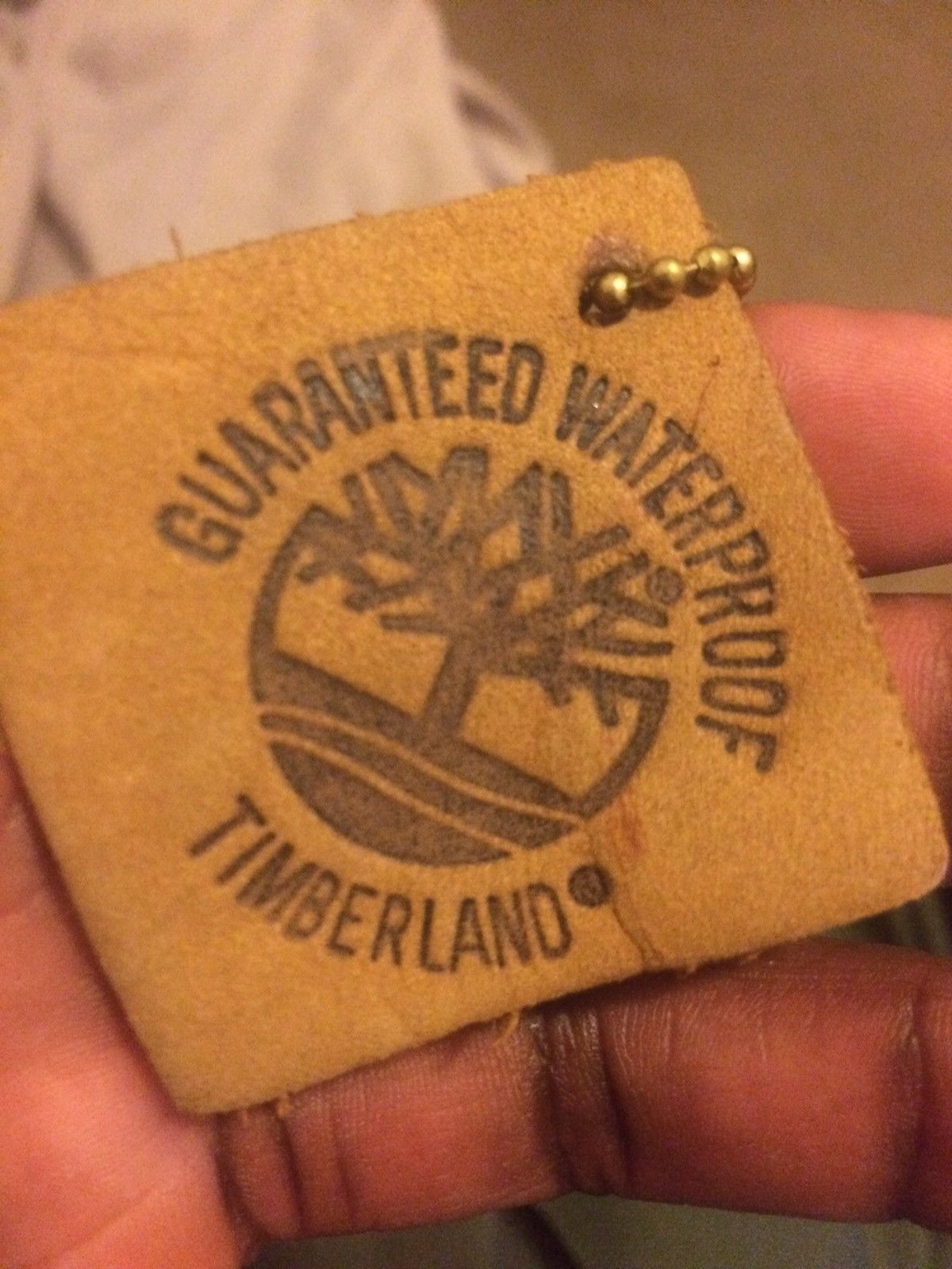 Timberland guaranteed 2025 waterproof tag