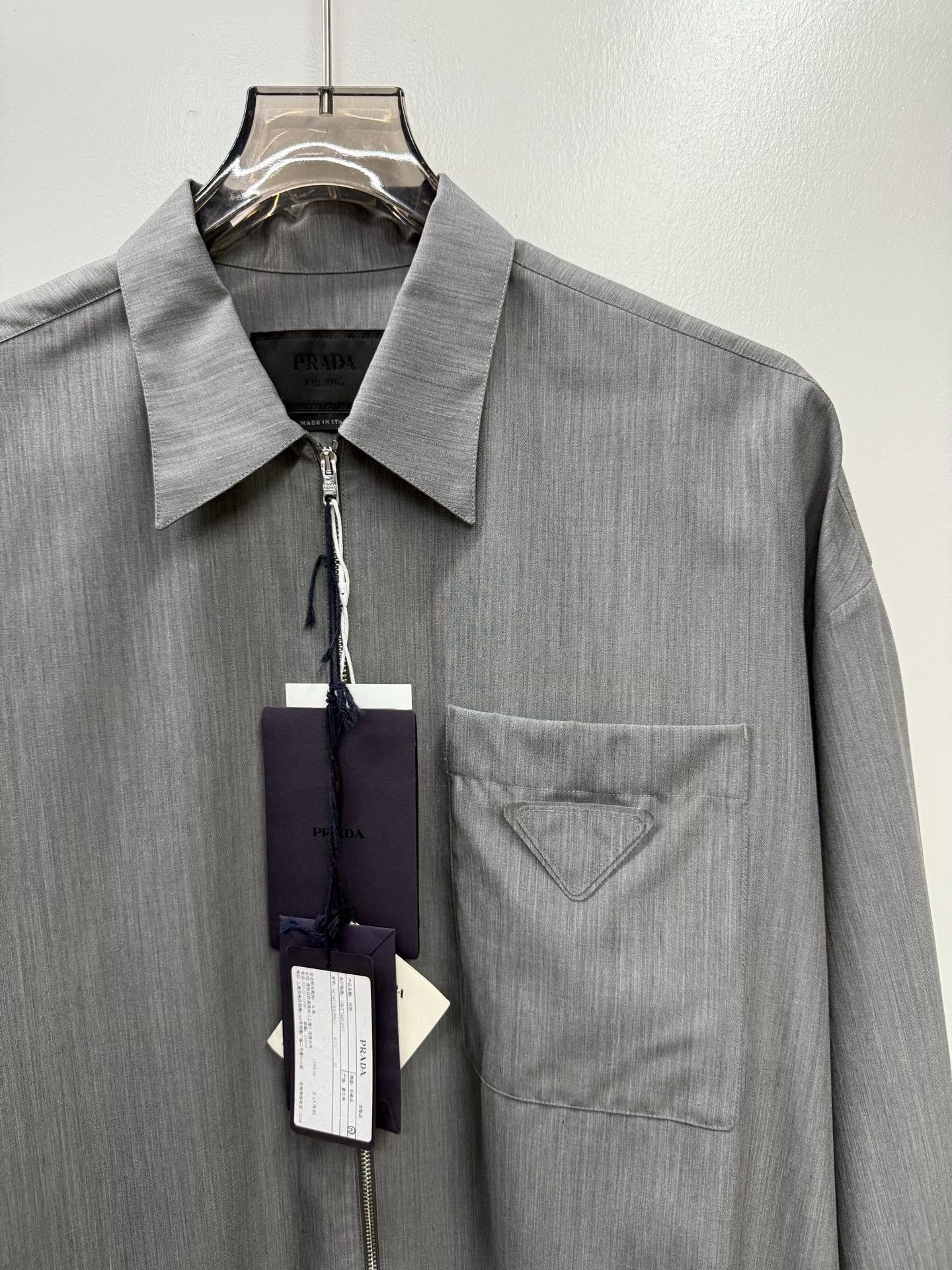 Prada Prada Wool Gray Light Jacket l Men Size US L / EU 52-54 / 3 - 3 Thumbnail