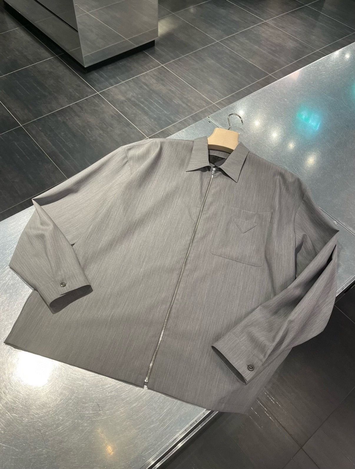 Prada Prada Wool Gray Light Jacket l Men Size US L / EU 52-54 / 3 - 9 Thumbnail