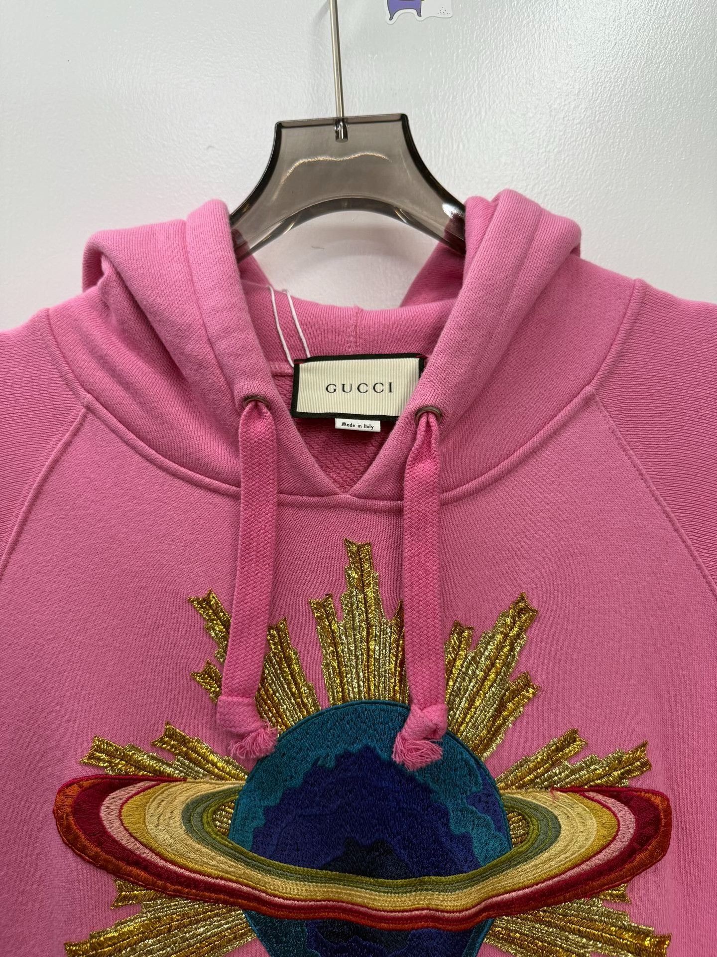 Gucci Gucci Embroidered Pink Hoodie S Women Size S / US 4 / IT 40 - 2 Thumbnail