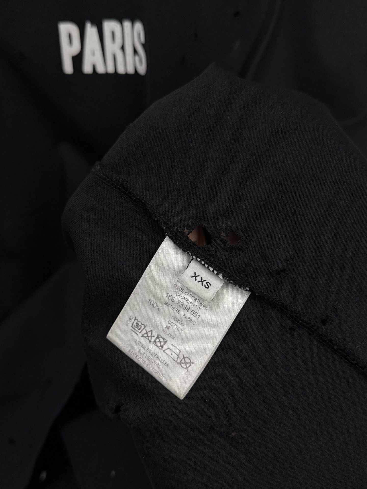 Givenchy Givenchy Distressed Black T-Shirt xxs Men Size US XXS / EU 40 - 4 Thumbnail