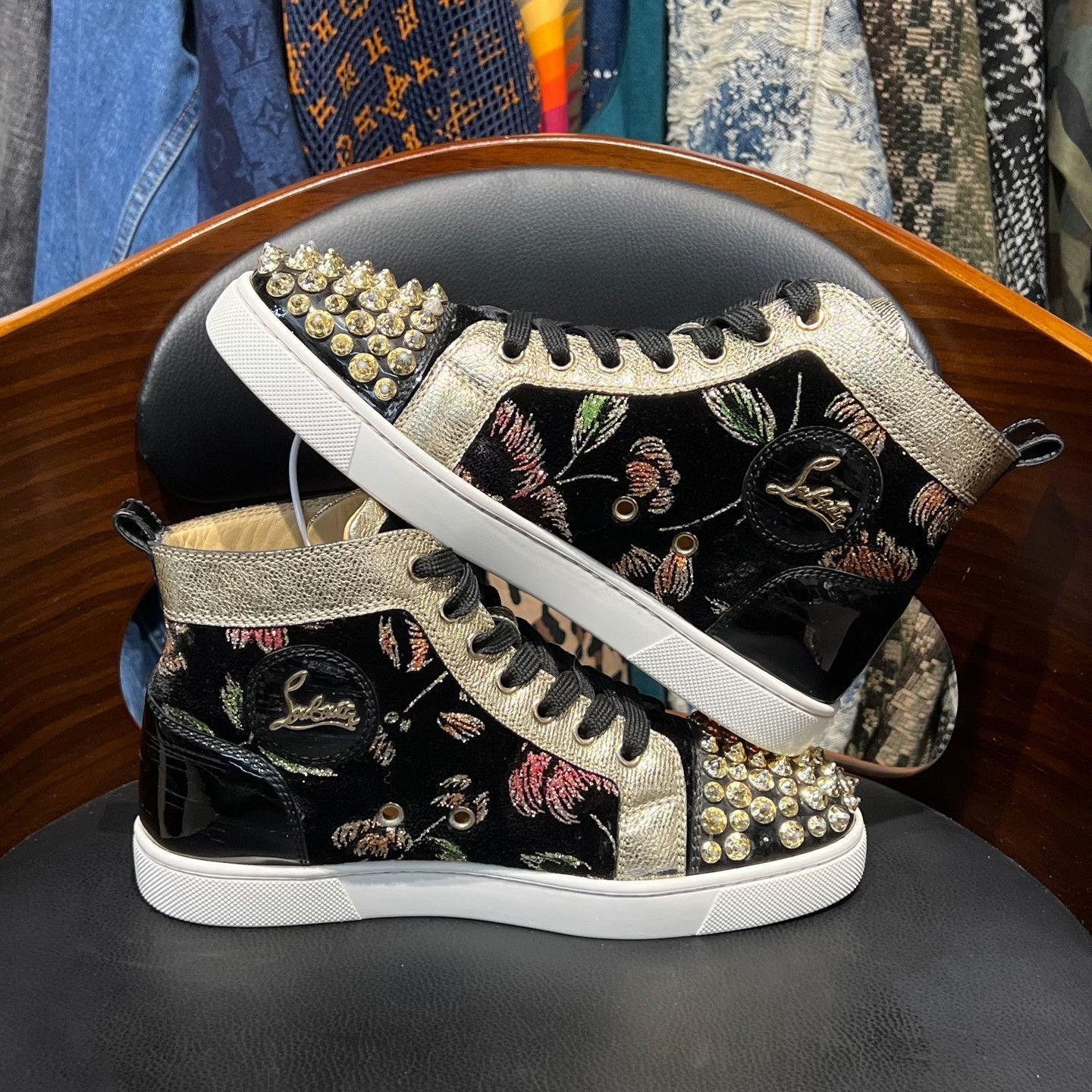 Christian Louboutin Christian Louboutin Black Hitop Sneakers us_6 Women Size US 6 / IT 36 - 8 Thumbnail
