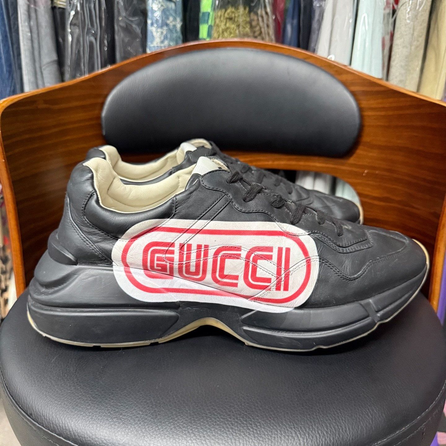 Gucci Gucci Black Lowtop Sneakers 11.5 Men Size US 11.5 / EU 44-45 - 5 Thumbnail
