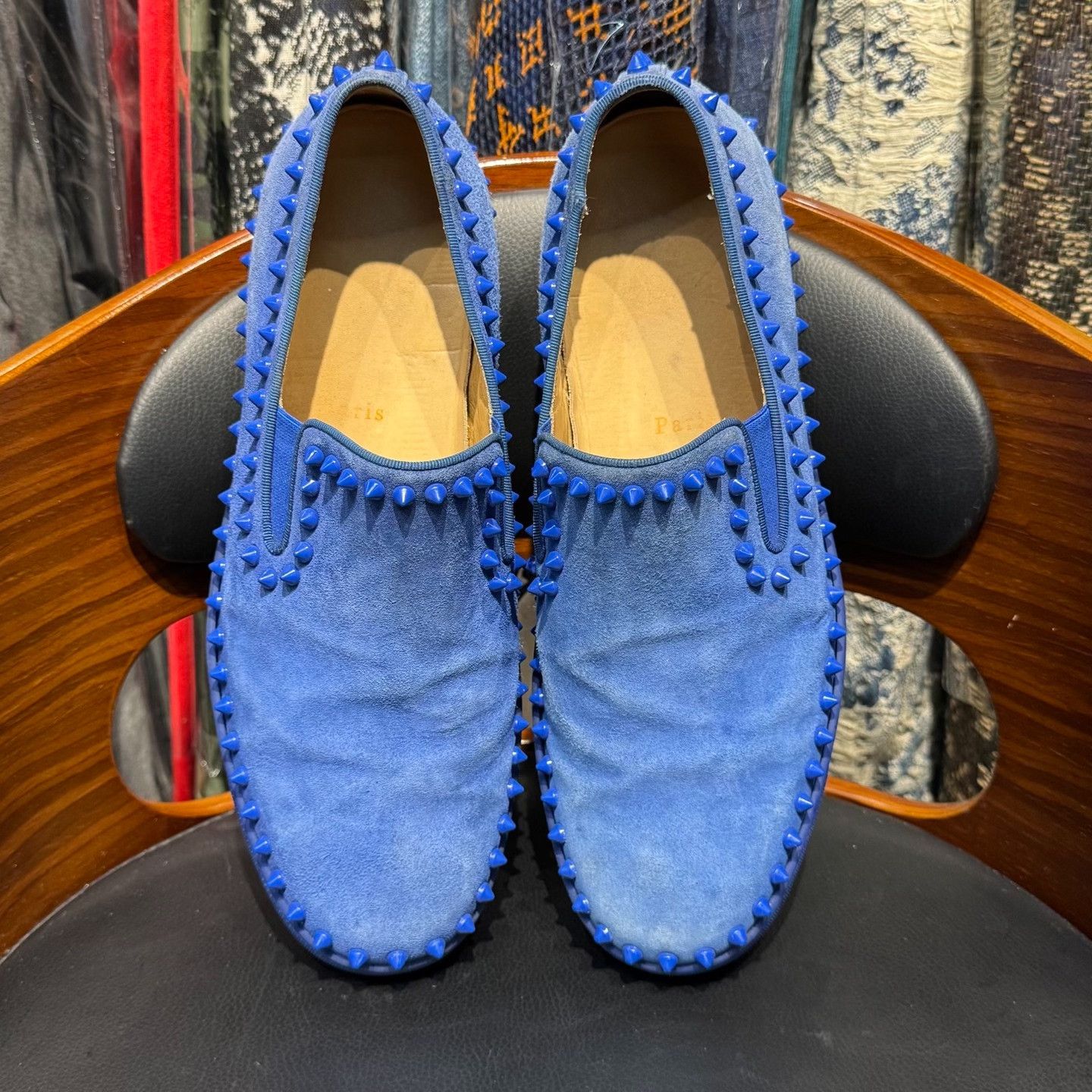 Christian Louboutin Christian Louboutin Velvet Blue Lowtop Sneakers 9.5 Men Size US 9.5 / EU 42-43 - 5 Thumbnail