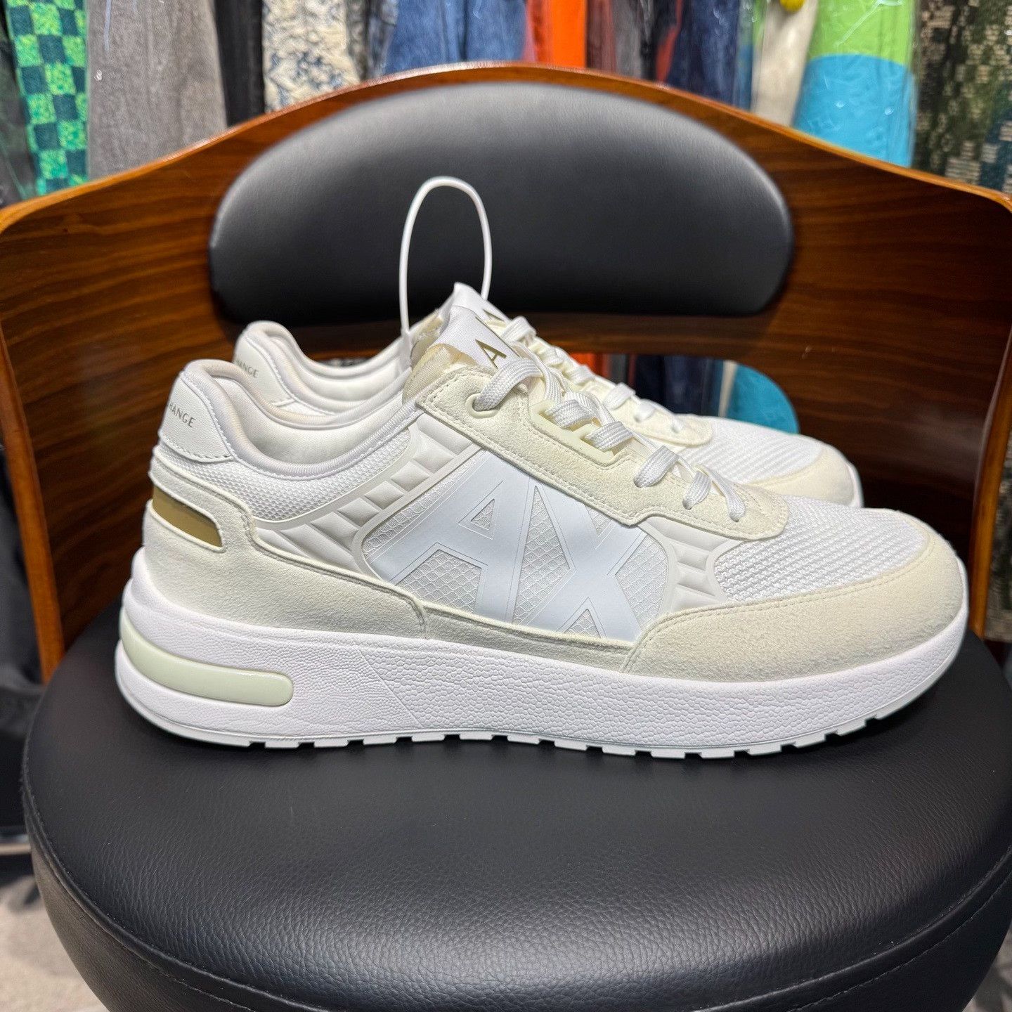 Armani Armani White Lowtop Sneakers 10.5 Men Size US 10.5 / EU 43-44 - 4 Thumbnail