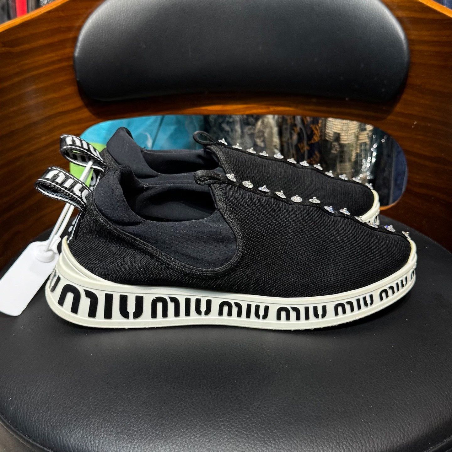 Miu Miu Miu Miu Casual Black Lowtop Sneakers us_6-5 Women Size US 6.5 / IT 36.5 - 4 Thumbnail