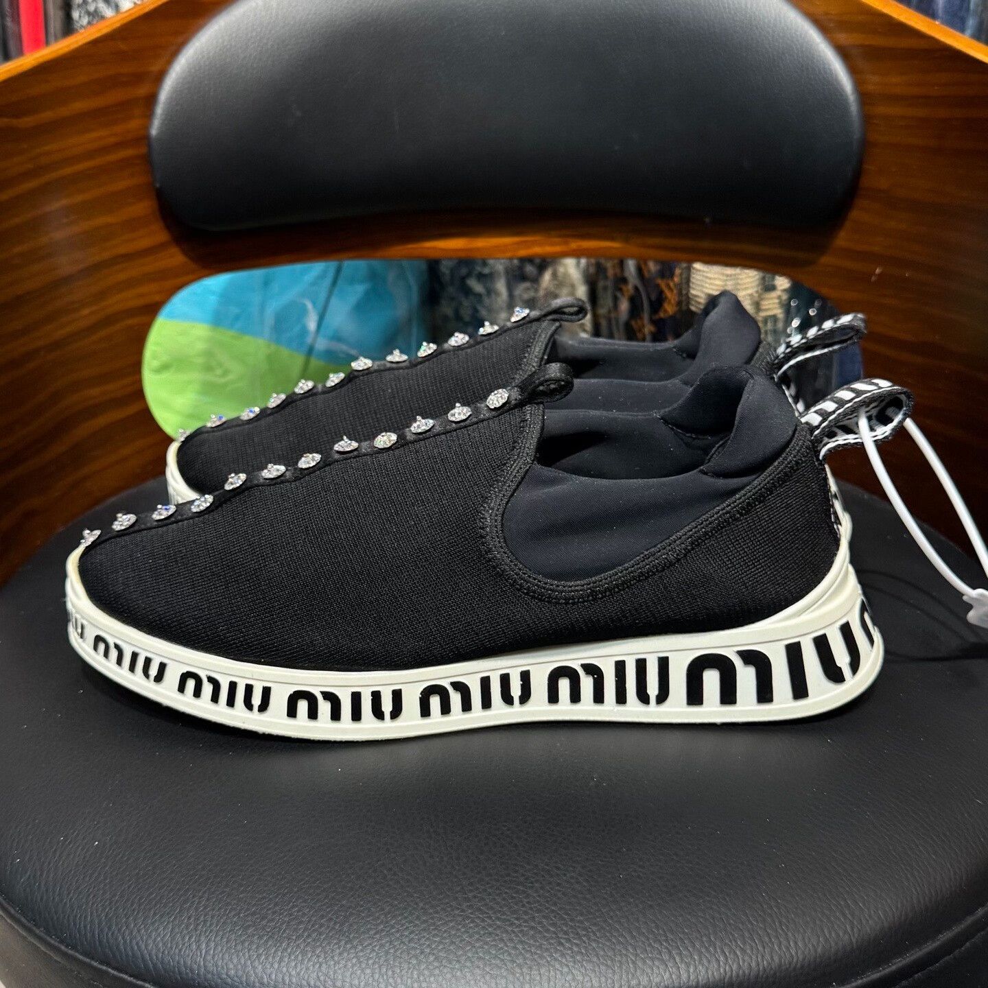 Miu Miu Miu Miu Casual Black Lowtop Sneakers us_6-5 Women Size US 6.5 / IT 36.5 - 6 Thumbnail