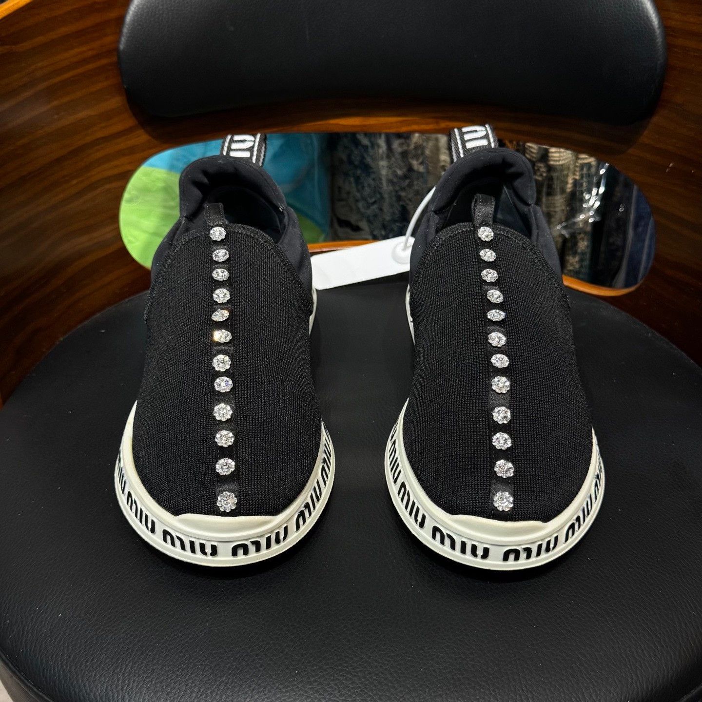 Miu Miu Miu Miu Casual Black Lowtop Sneakers us_6-5 Women Size US 6.5 / IT 36.5 - 2 Thumbnail