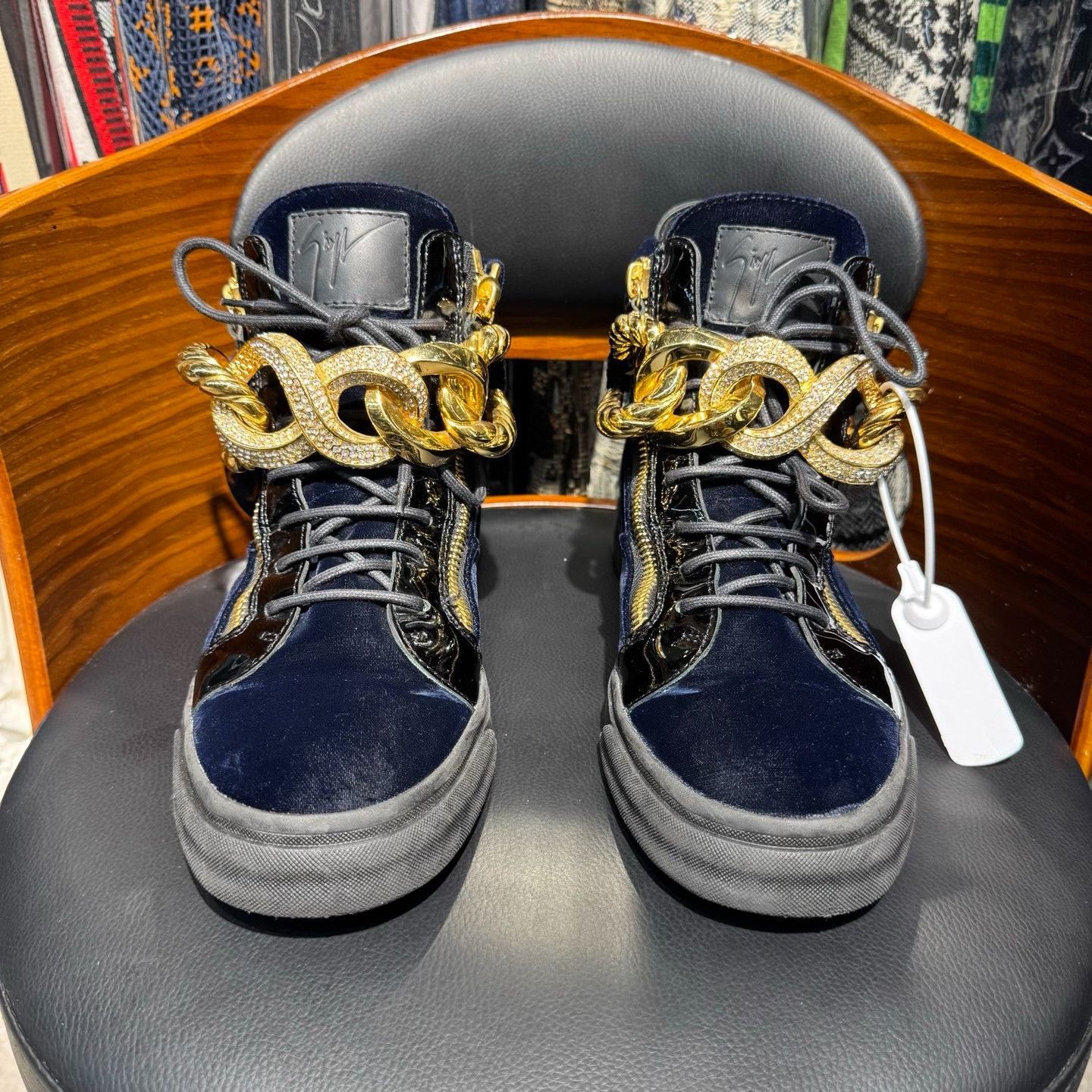 Giuseppe Zanotti Giuseppe Zanotti Casual Blue Hitop Sneakers 7.5 Men Size US 7.5 / EU 40-41 - 2 Thumbnail