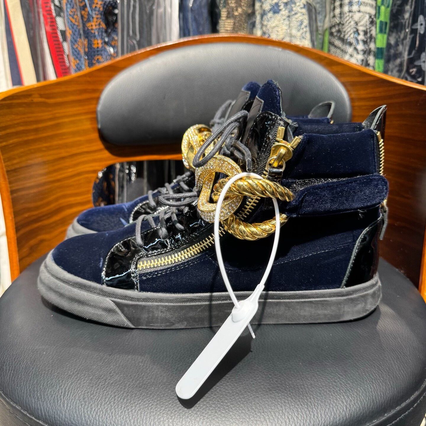 Giuseppe Zanotti Giuseppe Zanotti Casual Blue Hitop Sneakers 7.5 Men Size US 7.5 / EU 40-41 - 6 Thumbnail
