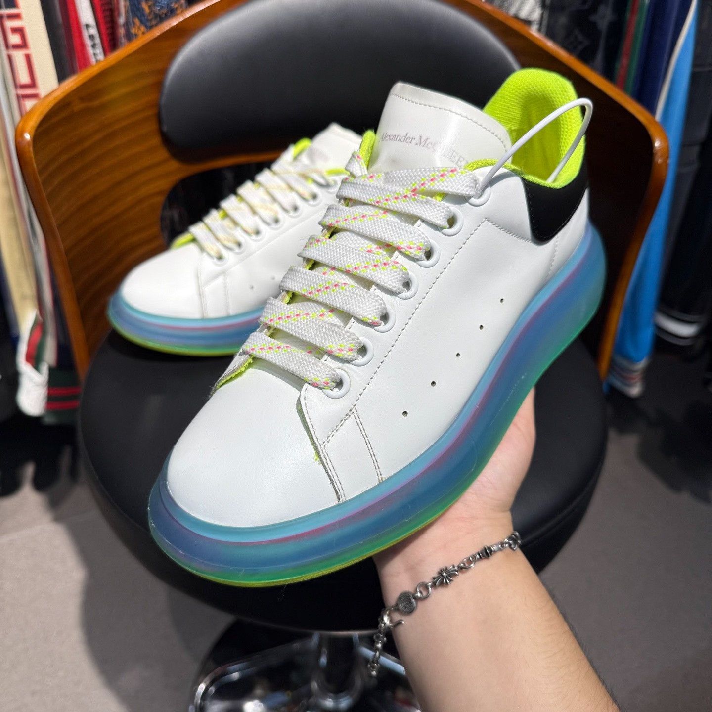 Alexander McQueen Alexander McQueen Blue Lowtop Sneakers 7.5 Men Size US 7.5 / EU 40-41 - 5 Thumbnail