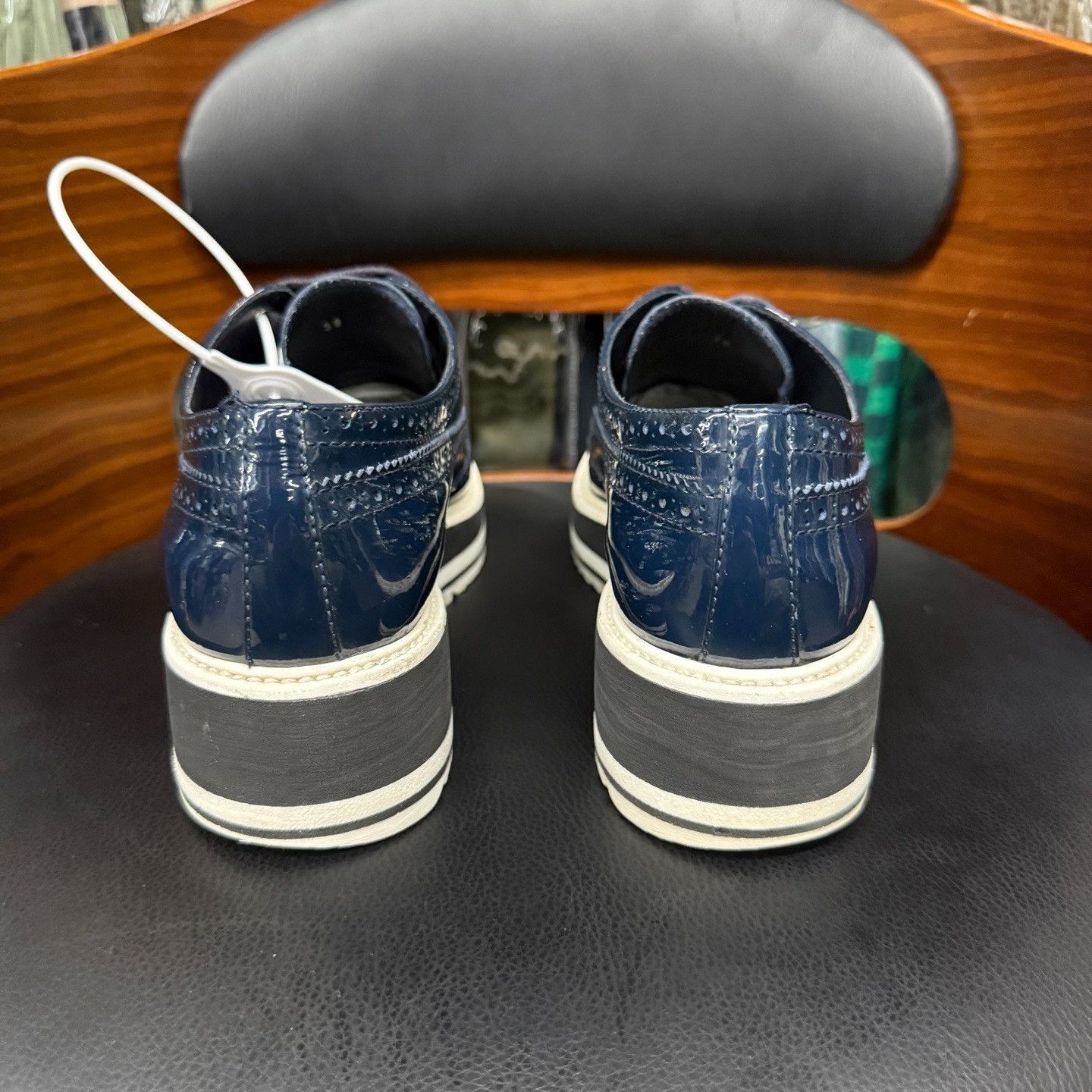 Prada Prada Patent Blue Lowtop Sneakers us_7-5 Women Size US 7.5 / IT 37.5 - 3 Thumbnail
