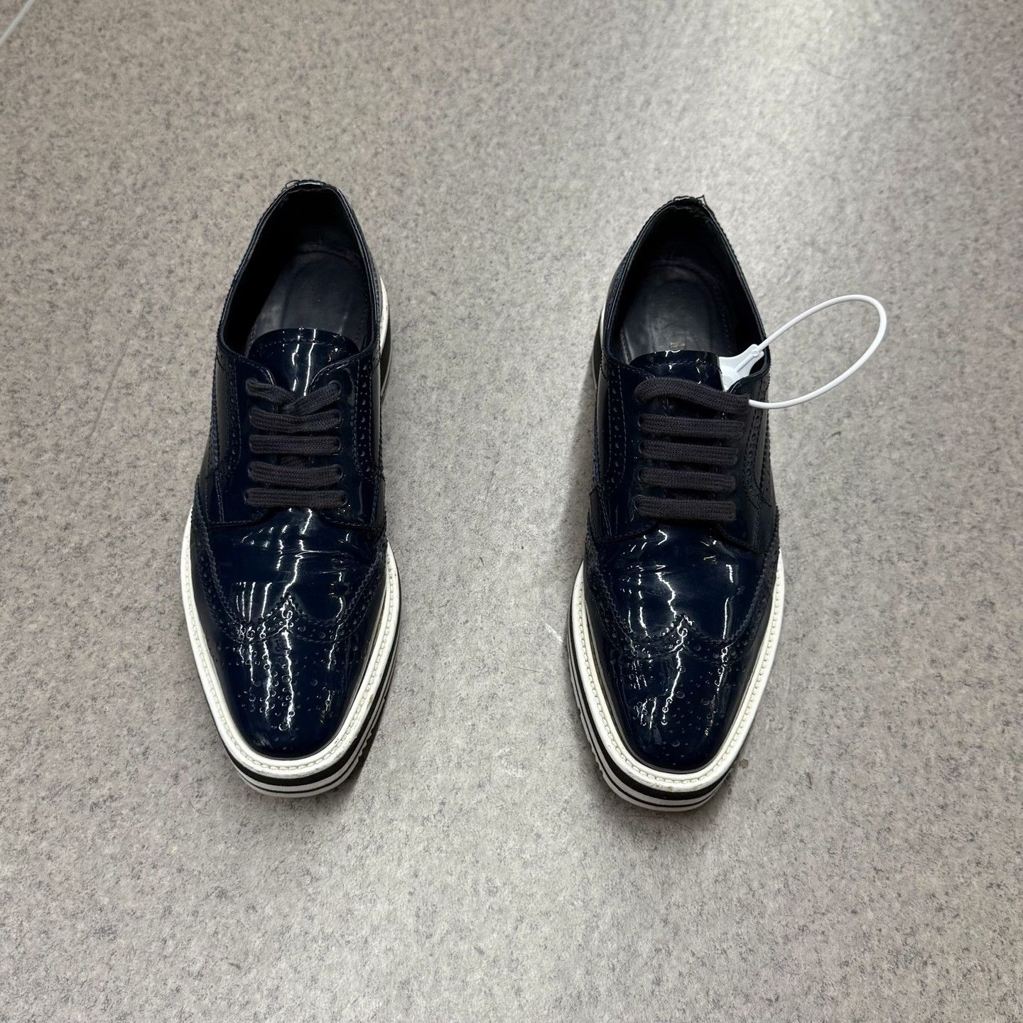 Prada Prada Patent Blue Lowtop Sneakers us_7-5 Women Size US 7.5 / IT 37.5 - 5 Thumbnail