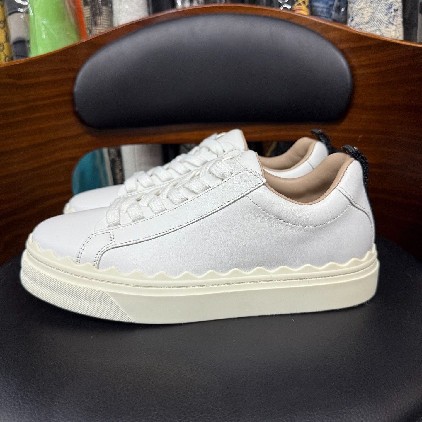 Other Other White Lowtop Sneakers 37 Women Size US 6.5 / IT 36.5 - 6 Thumbnail