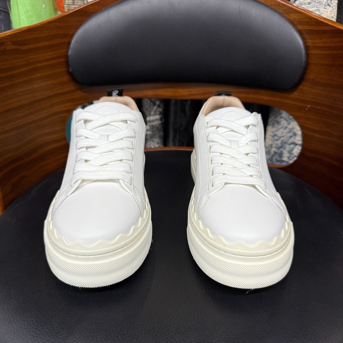 Other Other White Lowtop Sneakers 37 Women Size US 6.5 / IT 36.5 - 2 Thumbnail