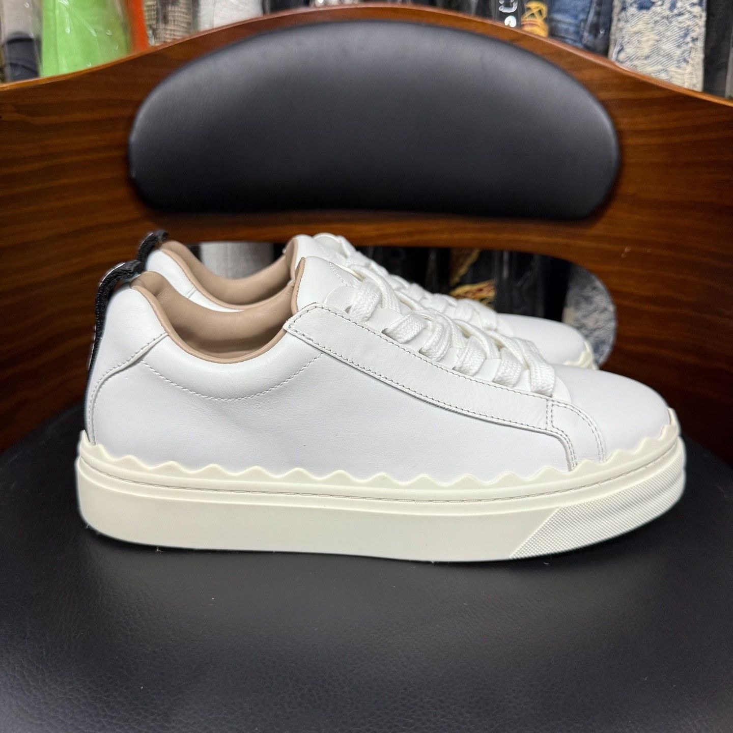 Other Other White Lowtop Sneakers 37 Women Size US 6.5 / IT 36.5 - 4 Thumbnail