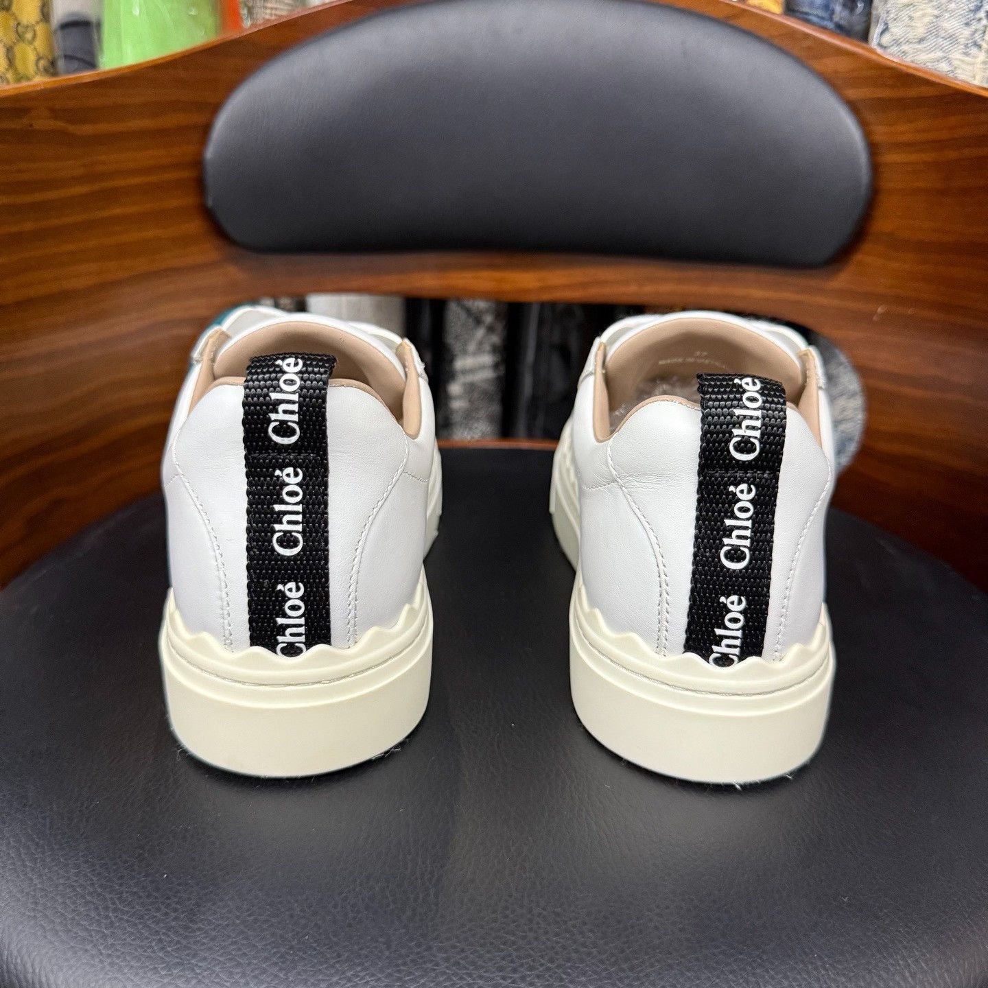 Other Other White Lowtop Sneakers 37 Women Size US 6.5 / IT 36.5 - 3 Thumbnail